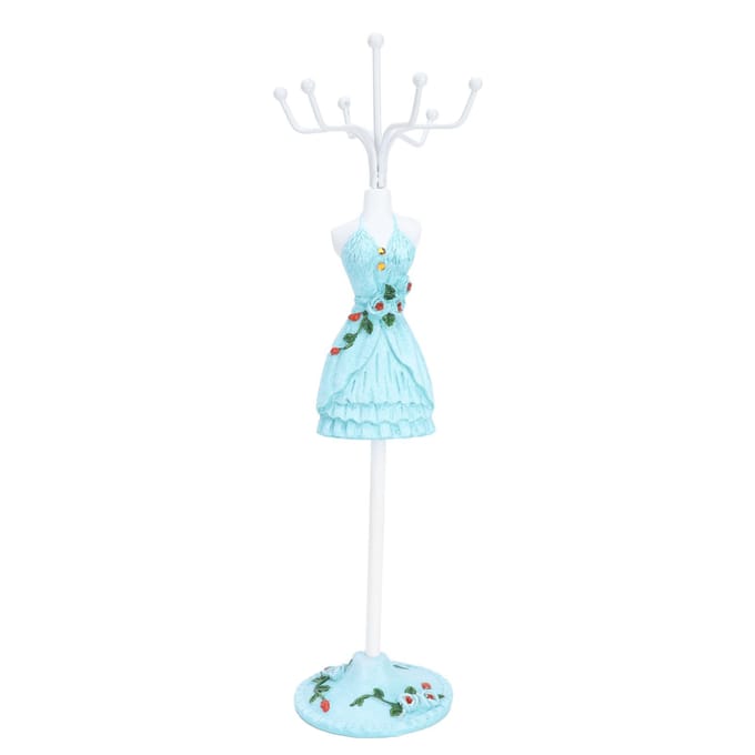 Porte-collier Figurine Dame Organisateur de Bijoux Support d'Exposition Rotatif Démontable Rangement 4# white