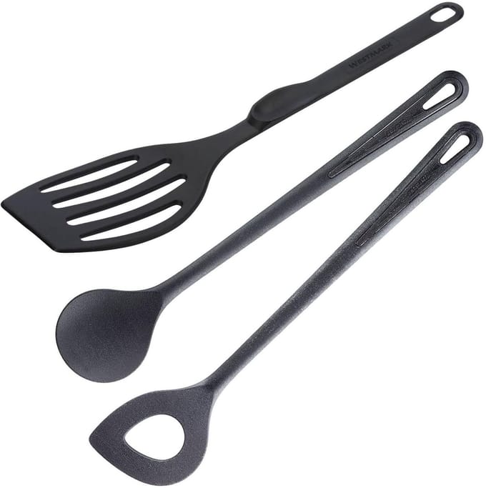 Westmark kookset, 3-delig: 2 kooklepels + 1 bakspatel, Gentle + Flonal, Zwart, 203522E8