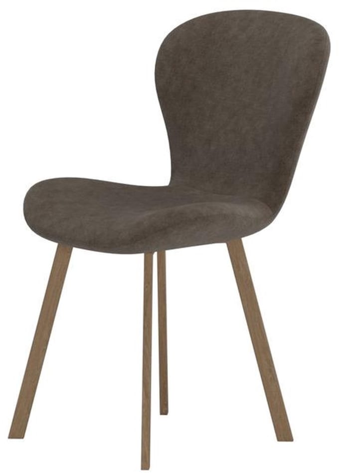 Svea - Sherrie eetkamerstoelen linen - mocca/bruin