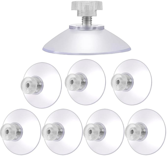 Solidchoice - Set van 8 Sterke Transparante PVC Zuignappen