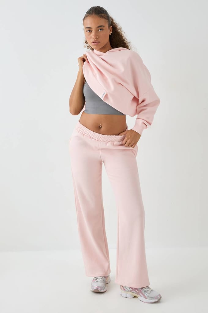 Dames Dsgn Studio Lange Rechte Pijp Joggingbroek | Lichtroze | Maat: Medium