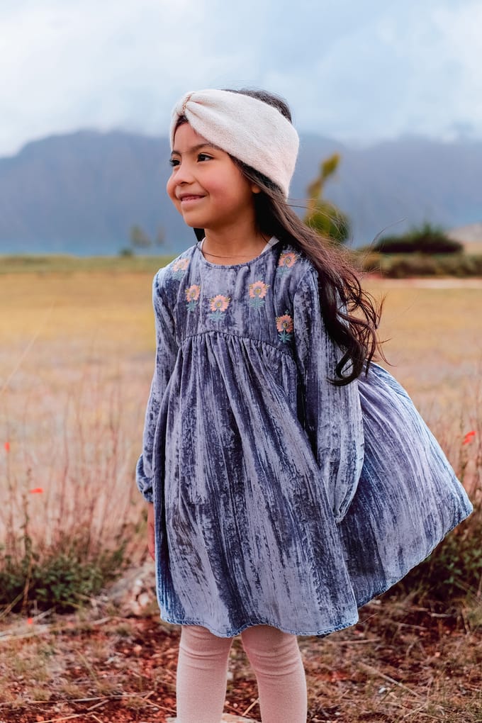Louise Misha Dress Chachani Storm Maat: 24M | Jurken Outlet | kids | Blauw