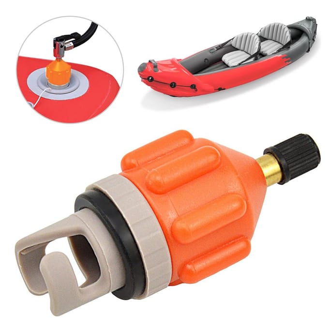 Opblaasbare boot SUP pompadapter Luchtpompconverter Universele pompadapter Luchtventieladapter Pomp oranje/grijs