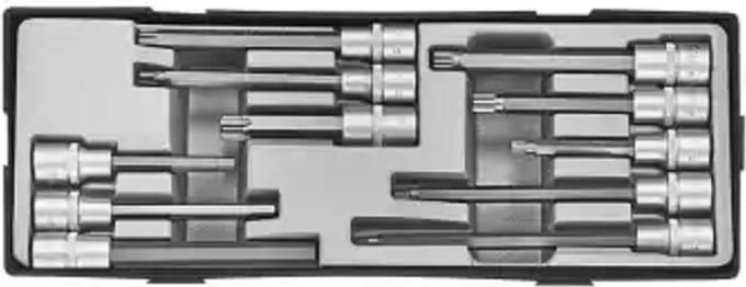 1/2" Doppenset Torx - Inbus - Spline 11 delig Force T4116-veeltand