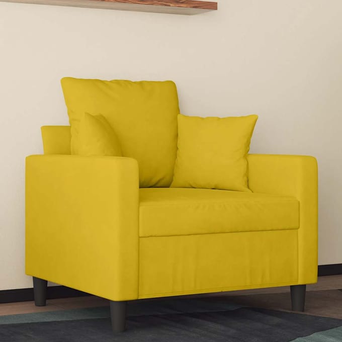 vidaXL - Fauteuil - 60 - cm - fluweel - geel