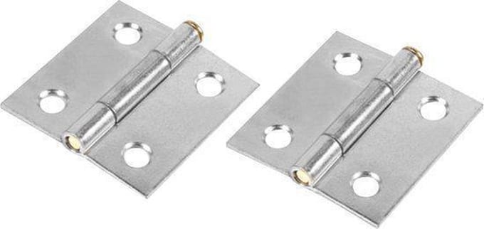 Qlinq Scharnier met Vaste Pen - Vermessingd - 60 x 40 mm - 2 Stuks