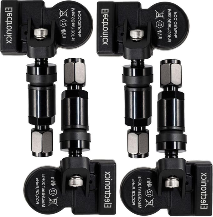 Bandenspanningssensoren - TPMS RDKS - Veilige Rit - Voorgeprogrammeerd - 4 stuks - Zwart