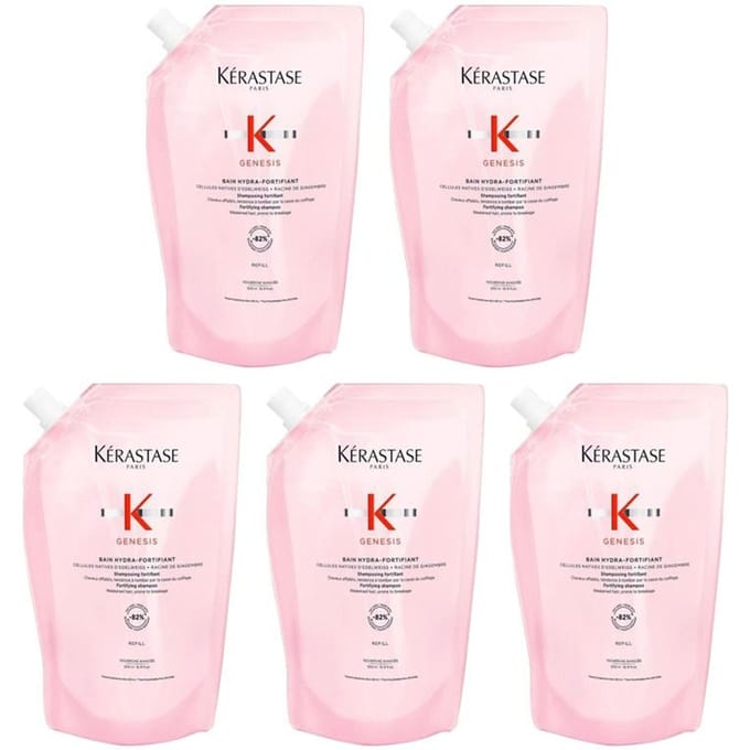 5x Kérastase Genesis Bain Hydra-Fortifiant Refill 500ml