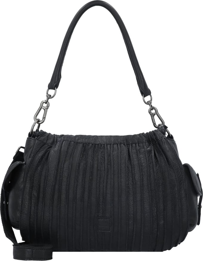 FREDsBRUDER Leren Schoudertas Say Hello Shoulderbag Black Zwart