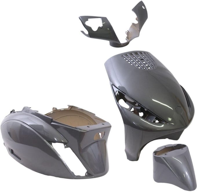 Plaatset 4-delig Edge voor Piaggio Zip/Zip 2000 2T/4T vanaf bouwjaar 2000 - anthraciet
