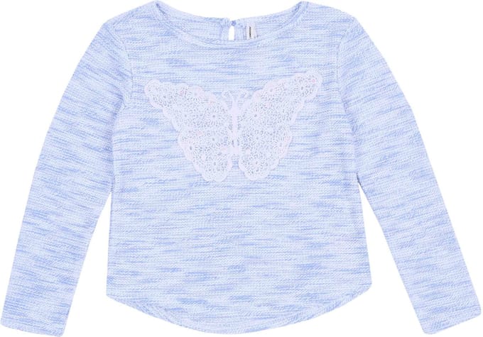 Trui met blauwe vlinder