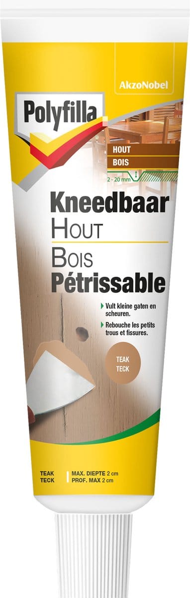 Polyfilla - Kneedbaar Hout - Teak - 75 G