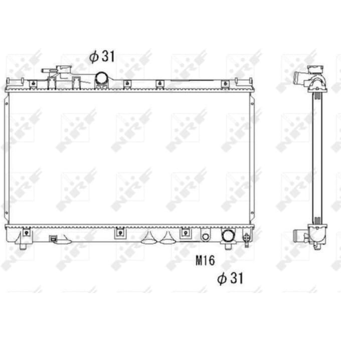Radiator, motorkoeling NRF 53273