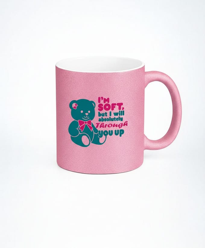 I'm Soft Teddybeer Mok - Grappige Koffiemok met Tekst