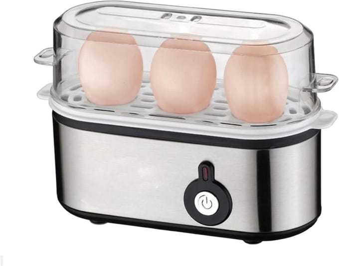DnA® Eierkoker Electrisch - Eierkoker - Eierkoker Met Timer - Zilver/Zwart - 54cm x 37cm x 24cm