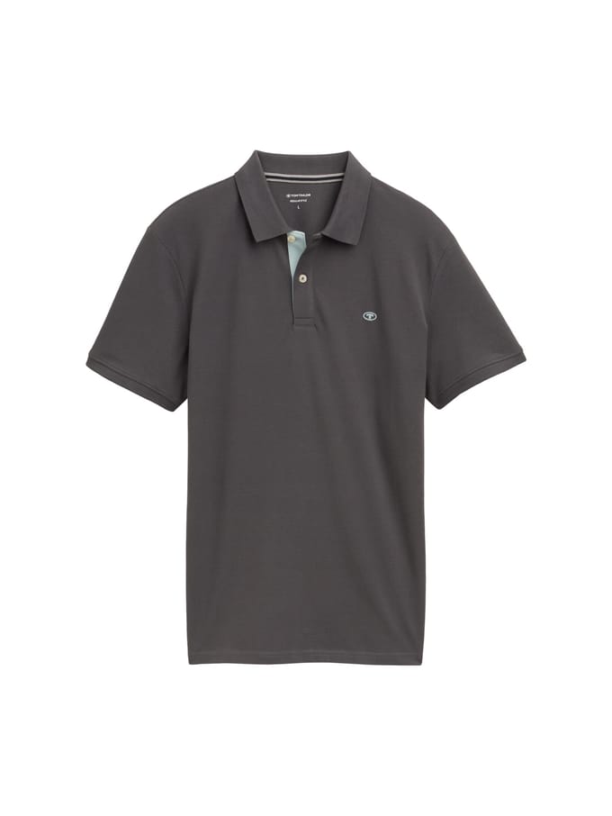 Tom Tailor - Piqué-poloshirt van katoen - Maat M - Dark Shadow