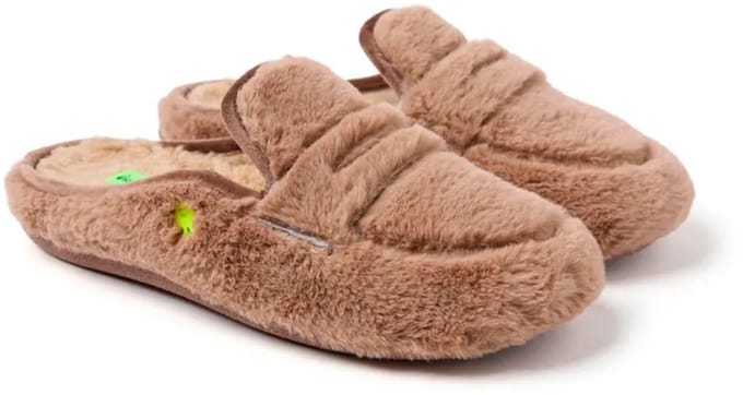 Hot Potatoes Harrietta Sloffen Dames - Taupe