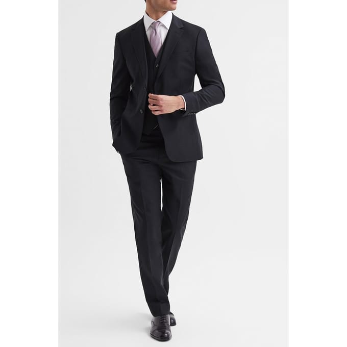 Reiss Sb 2b Notch Travel Plain Weave Modern Black Größe: 36 | Blazer Outlet | Herren | Schwarz