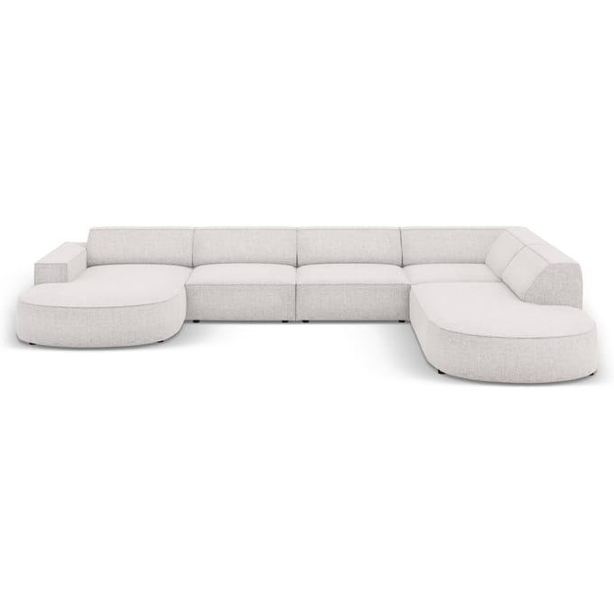 7-zitshoekbank Jodie rechts chenille afgerond | Micadoni Home