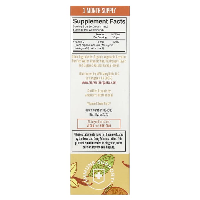 MaryRuth's - Toddler Vitamin C Drops - 30ml