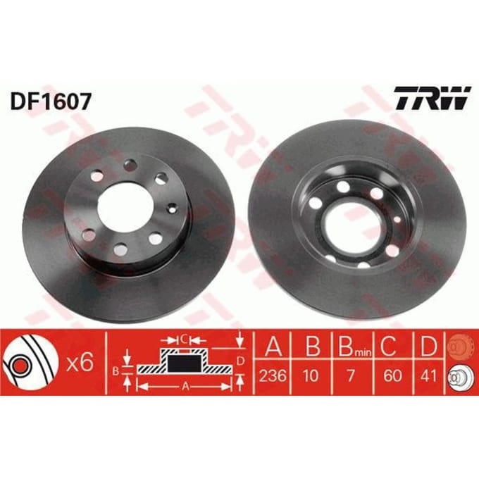 Remschijf TRW DF1607