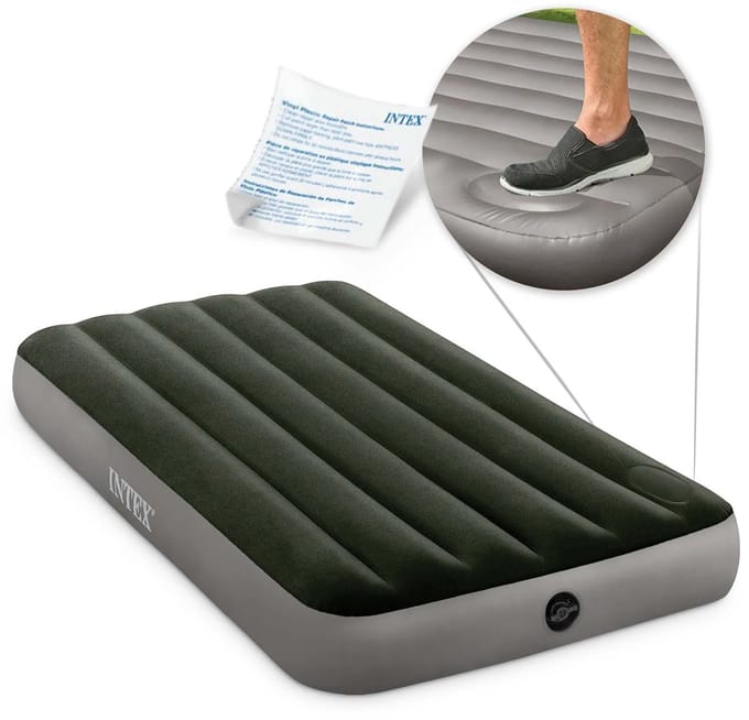 Intex Twin Dura-Beam Downy Luchtbed met ingebouwde voetpomp - 191x99x25 cm