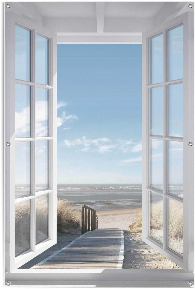 Tuinposter Noordzee uitzicht - 120 x 80 - Canvas - REINDERS