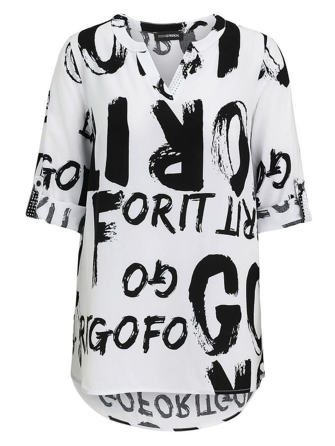 Lange blouse Van Doris Streich wit