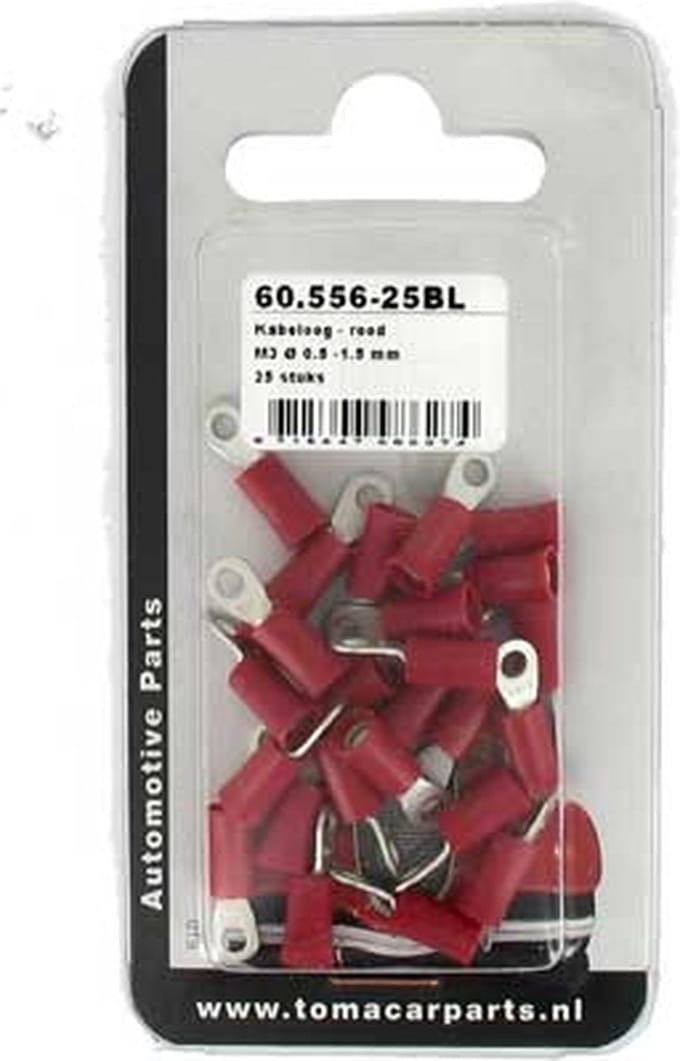 Kabeloog M3 rood 25 stuks blister