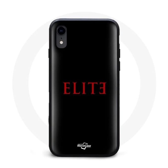 Coque - Elite - Iphone XR - Logo Rouge - Souple - Noir noir