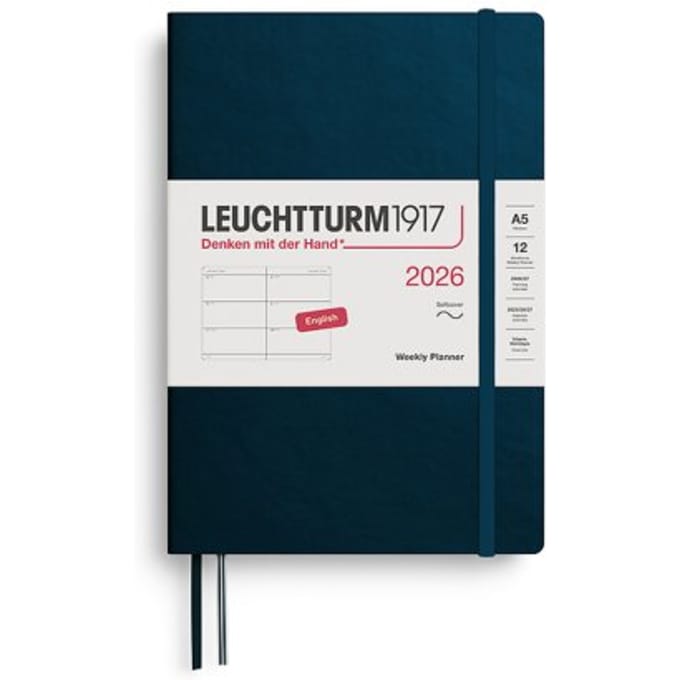 Leuchtturm1917 agenda 2026 1 week per 2 pagina's, softcover, medium a5, deep sea