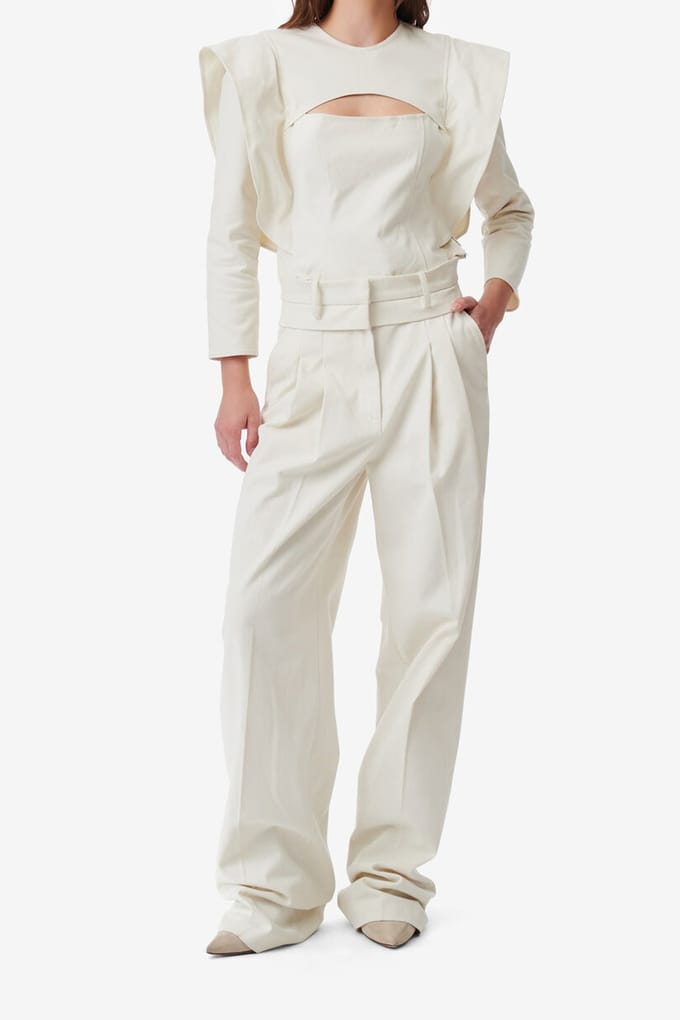 IRO Paris Fabian Trouser Ecru Größe: 34 | Stoffhosen Outlet | Damen | Braun