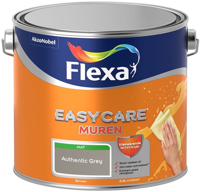 Flexa - Easycare Muren - Authentic Grey - Mengverf - 2,5 L