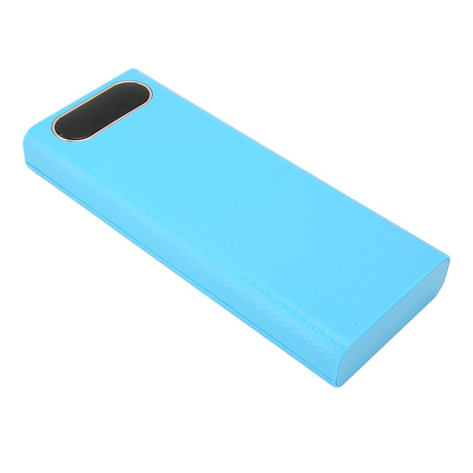 8x21700 Batterijdoos Lasvrij Powerbank Doos Kit DIY Batterijlader Buitenkast met LCD-scherm blue