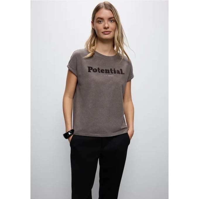 Shirt met bouclé-opdruk