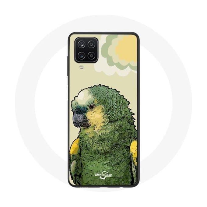 Samsung Galaxy A12 Hoesje Amazon Papegaaien Groen groen