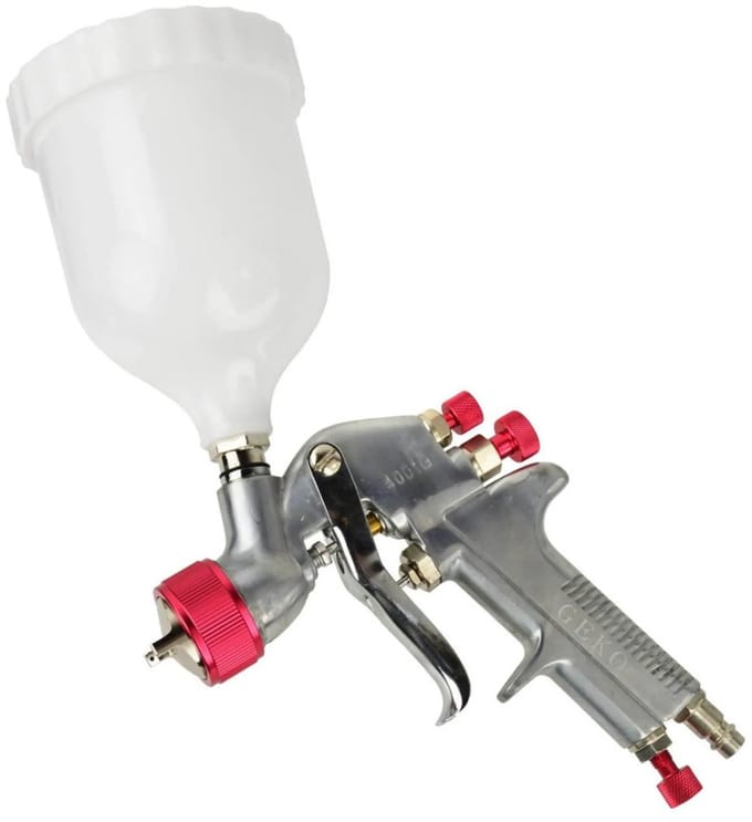 GEKO HVLP verfspuit - 1,4 mm nozzle - aluminium behuizing - 600 ml cup - verstelbare controle