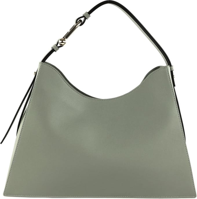 FURLA Leren Schoudertas Nuvola Hobo Agave Grijs