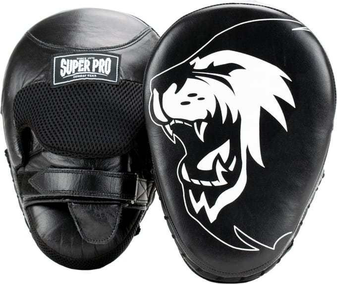 Super Pro Combat Gear Handpads Curved Leder