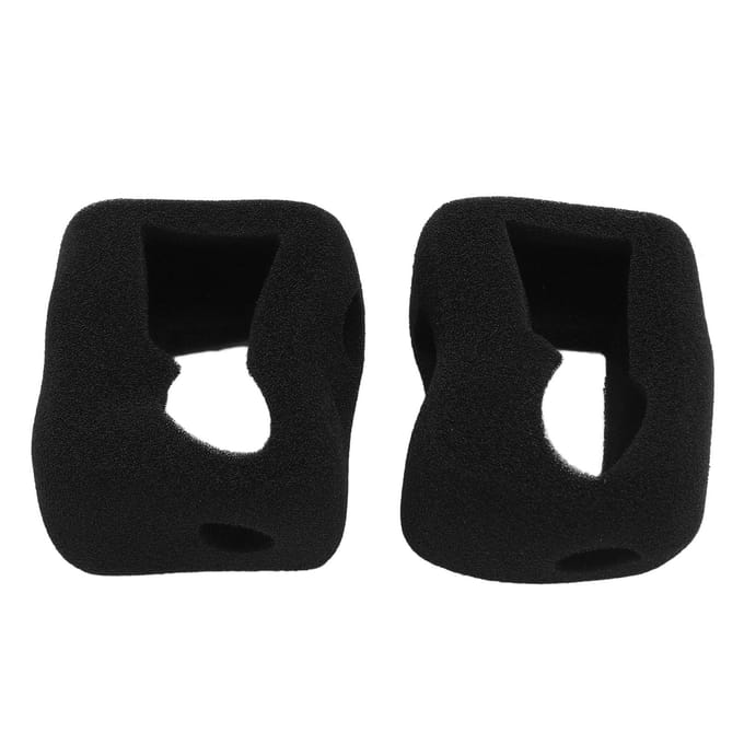 2 stuks Actiecamera Windscherm Behuizing Professioneel Geluidsreducerend Schuim Actiecamera black
