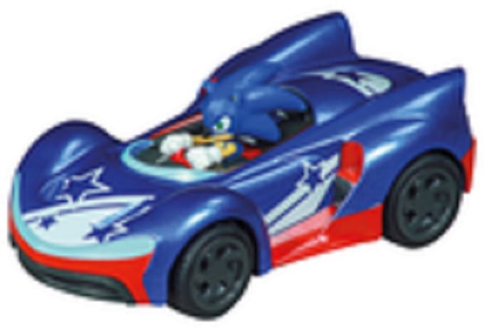 Carrera Speelgoedvoertuig - Sonic the Hedgehog - Sonic Speed Star - Livery 2 - Pull Back Auto - Terugtrekauto - 1:43