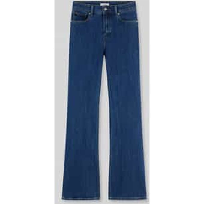 Bootcut-jeans van katoenmix
