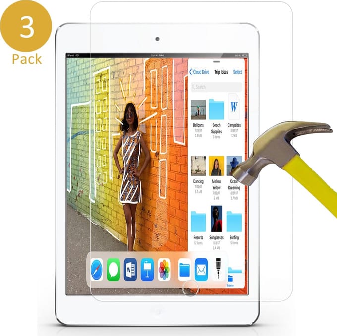 Screenprotector geschikt voor iPad 9.7 2018 - Screen Protector Glas - 3 Stuks
