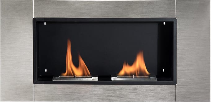 Bio ethanol wandhaard - Sfeerhaard met 2 branders - 3L Capaciteit - 110x54x14.5 cm