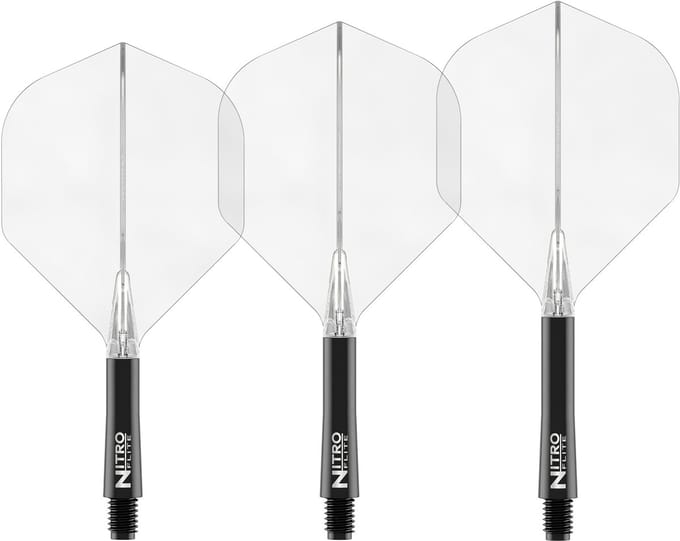 Red Dragon Nitro Flite System Black Clear NO2 - Dart Flights