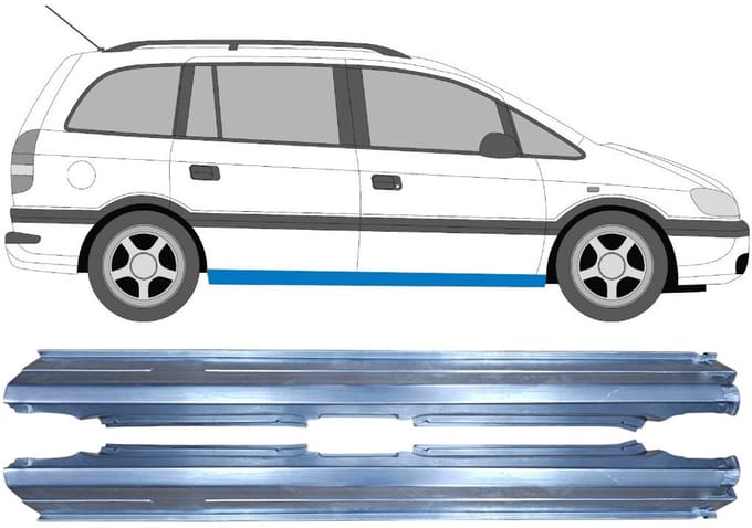 Volledige dorpel voor Opel Zafira A 1999-2005 / Links + Rechts / Set
