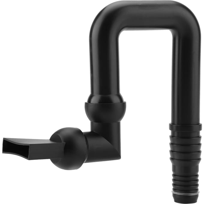 Buse de sortie d'eau flexible en forme de U pour aquarium, noire, à rotation libre black