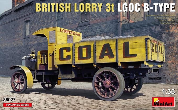 MiniArt Modelbouwpakket Militaire voertuigen - 38027 British Lorry 3T LGOC B-TYPE Plastic - 1:35 - Modelbouw