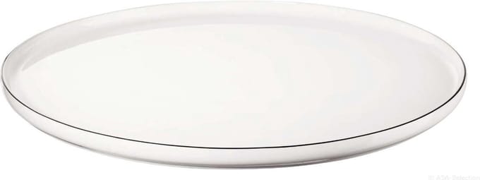 ASA Selection | Onder Bord | Oco Ligne Noire | Rond | Porselein | Wit | 32CM