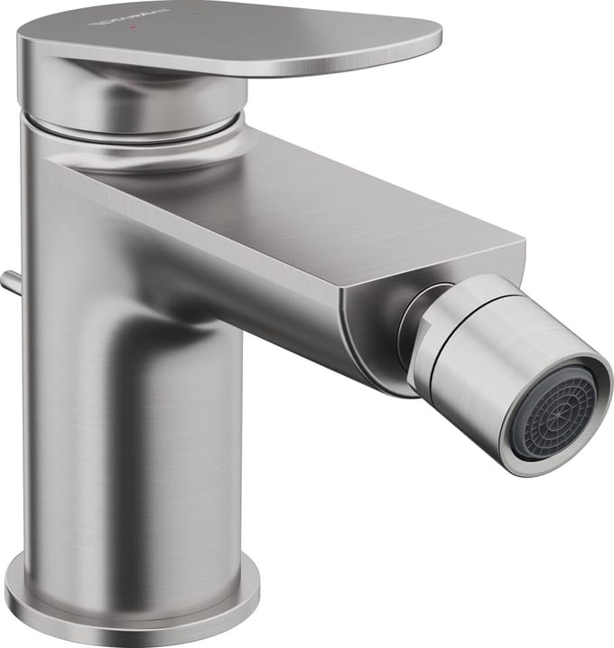 Duravit Wave - Bidetkraan met afvoer, geborsteld rvs WA2400001070